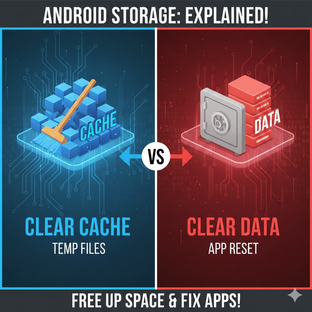 Clear Cache vs Clear Data on Android