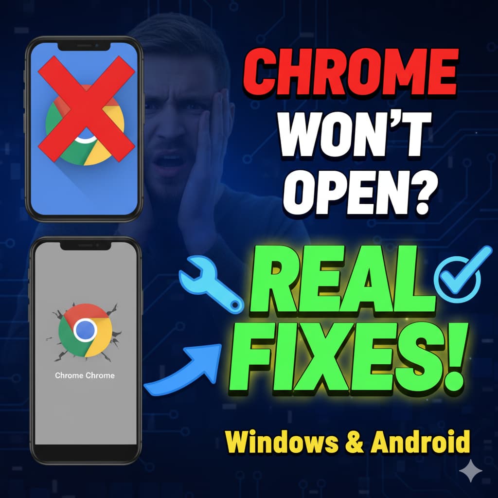 Google Chrome Not Opening on Windows or Android Real Fixes That Work