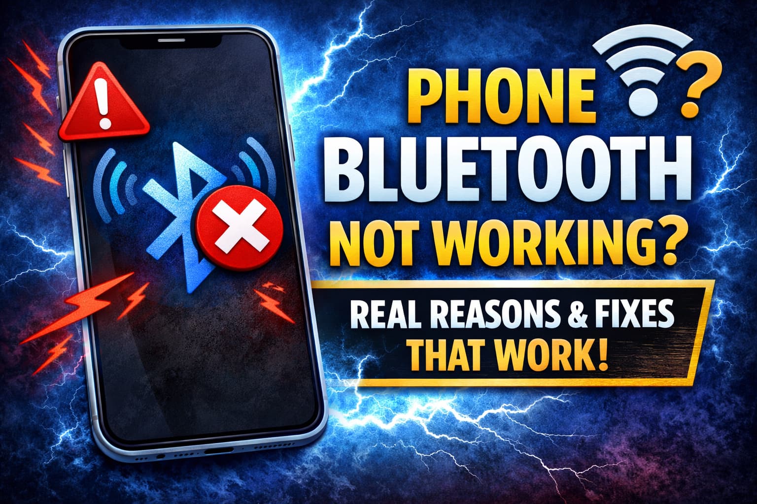 Phone Bluetooth Not Working or Not Connecting Real Reasons and Fixes That Work
