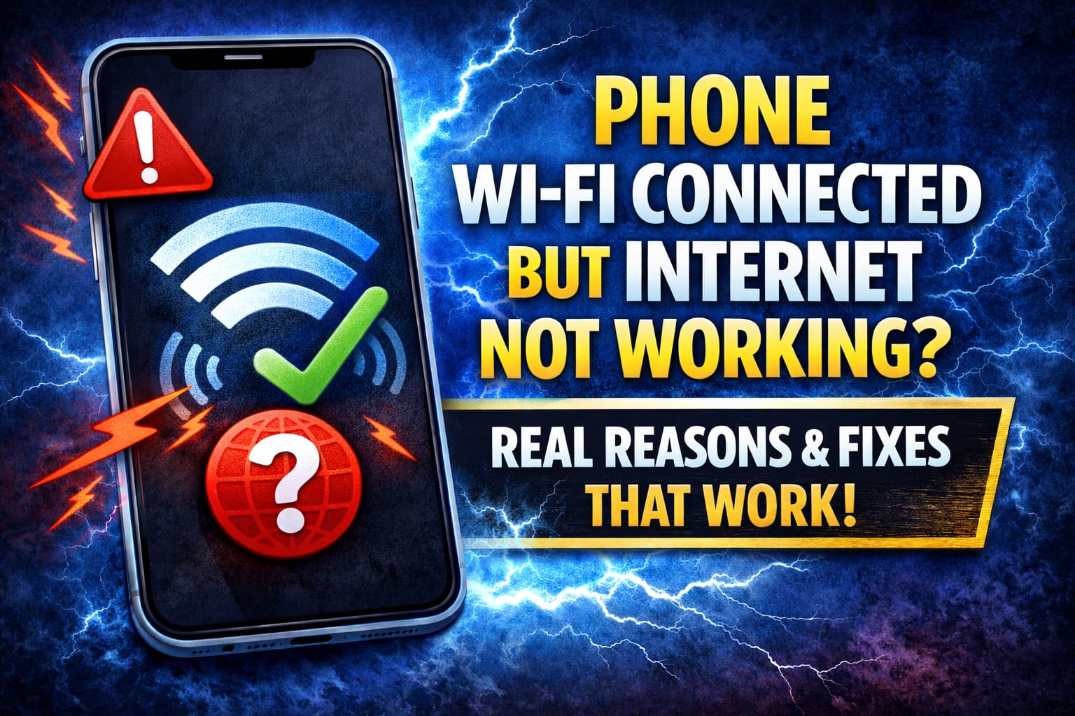 Phone Wi-Fi Connected but Internet Not Working Real Reasons and Fixes